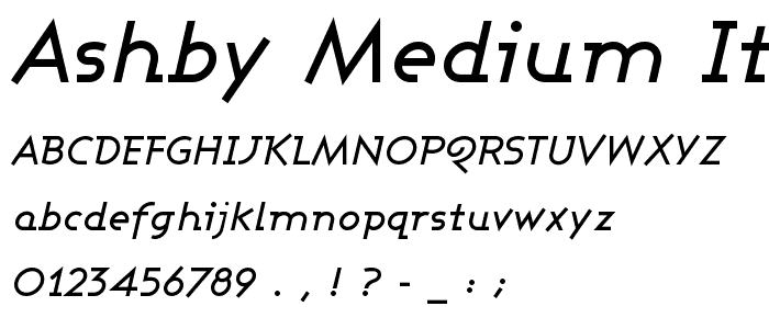 Ashby Medium Italic font